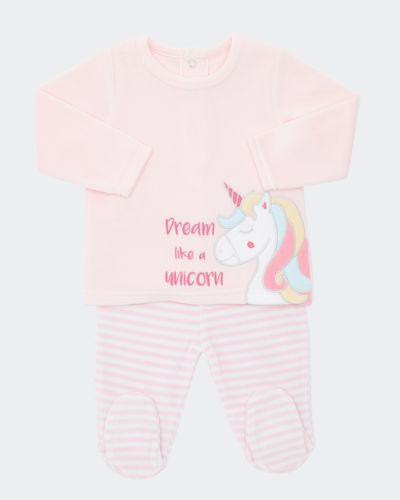 Two-Piece Unicorn Velour Set (Newborn-9 months)